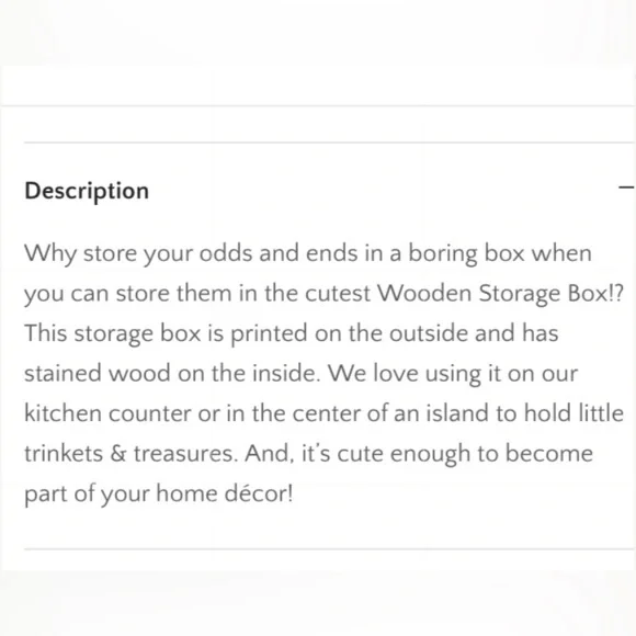 NEW grateful wooden boho storage box - Picture 5 of 6